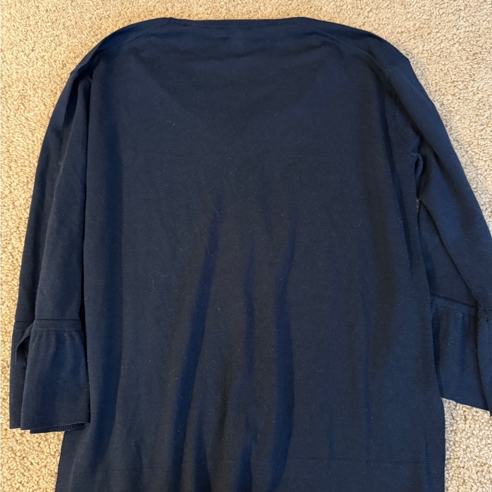 J. Crew Deep Blue V-Neck Top - Picture 5 of 6